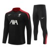 Liverpool Dětské Tréninkový Mikina Čtvrt Zip 2024-25 Černá